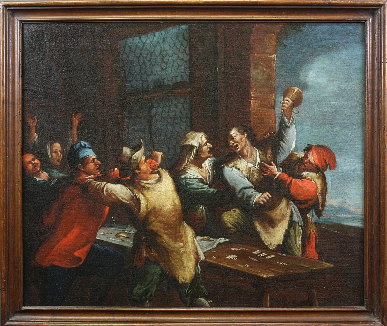 Partie de cartes à la taverne – Rixe contre le tricheur